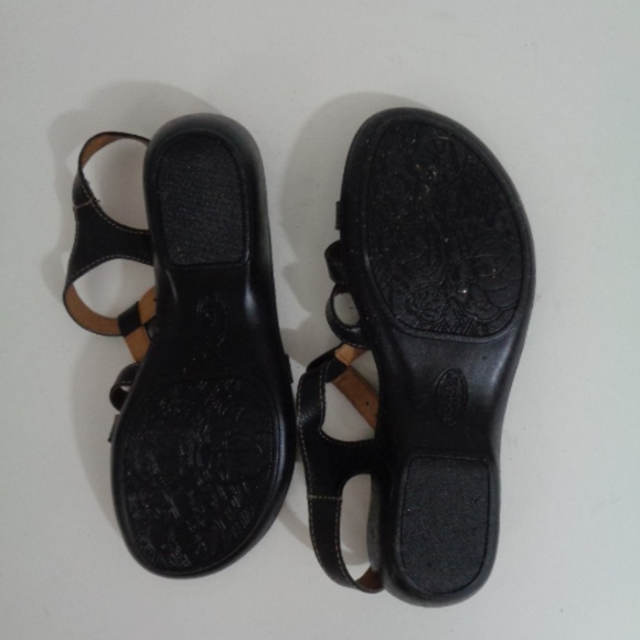 Bjorndal Shoes | Bjorndal Comfort Black Leather Womans Sandals 85 ...